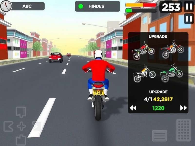 Raipur Riders Ultimate Race gameplay screenshot showing Indian city environment